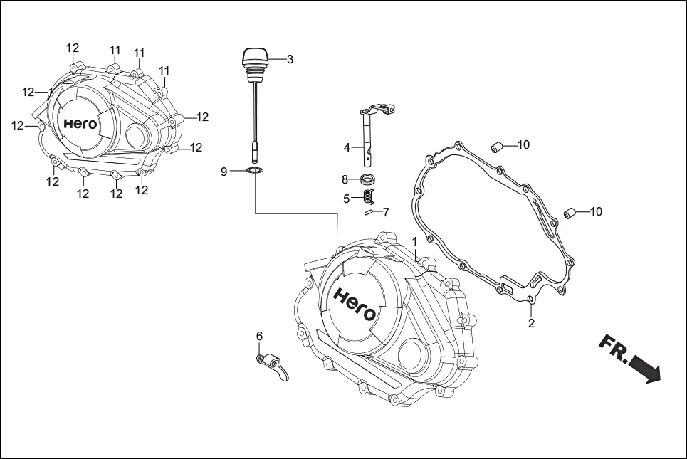 E-5 RIGHT CRANK CASE COVER
