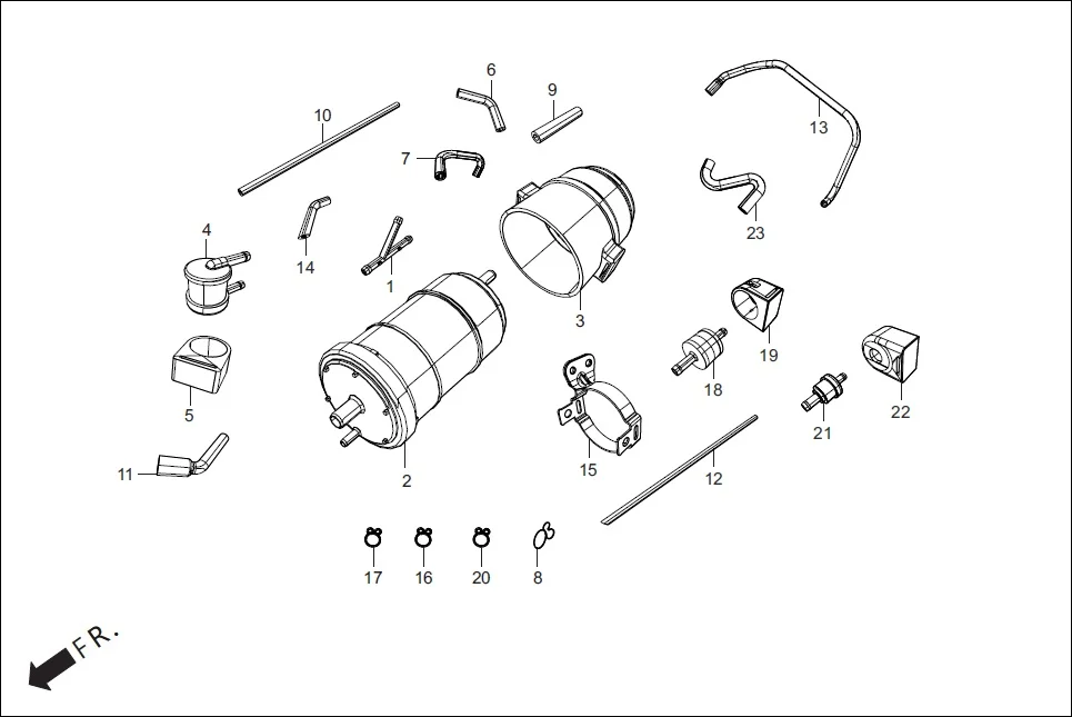 F-13A CANISTER ASSY. assembly diagram for Hero Xtreme Sports (Jan, 2017)