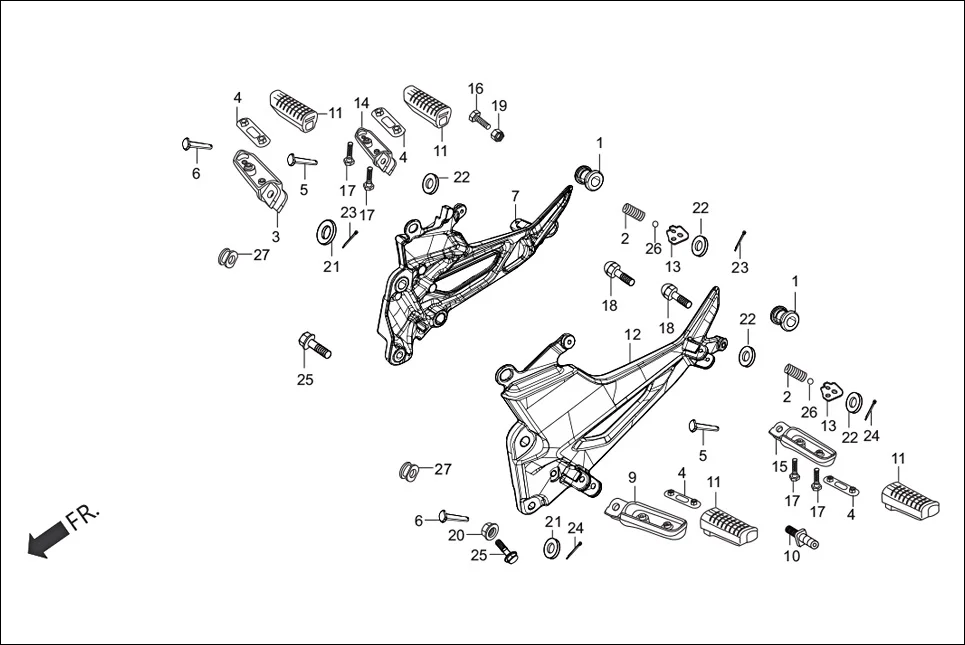 F-17-DRUM STEP PILLION diagram showing 94201-20150