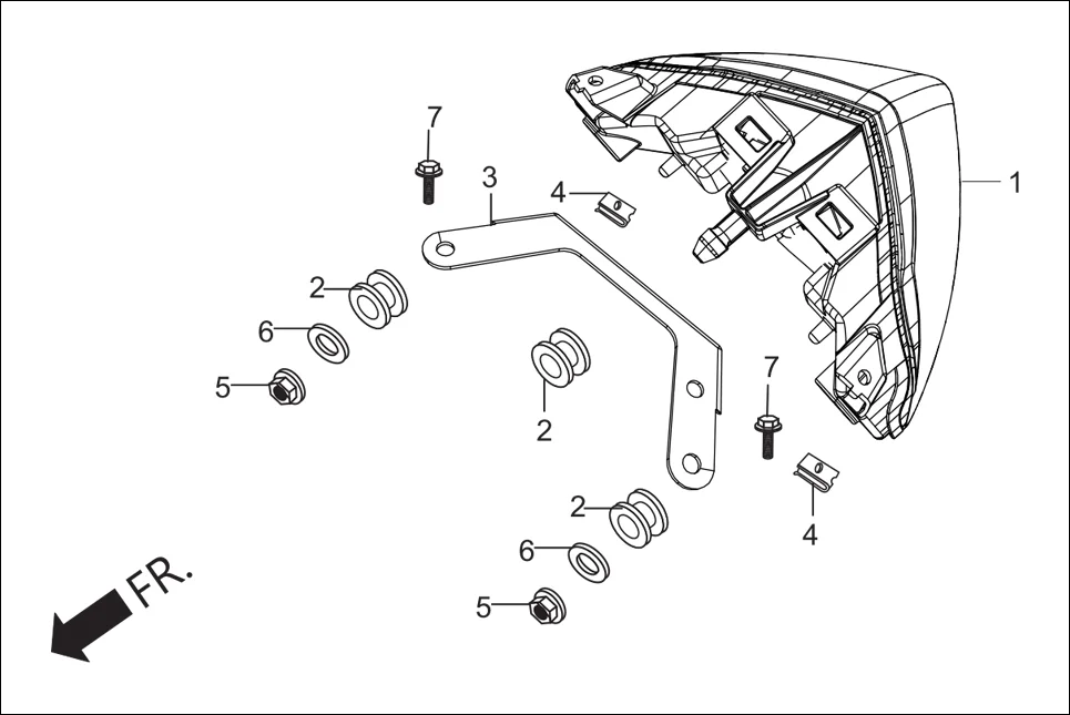 F-23 TAIL LIGHT diagram showing 77232-AAB-100