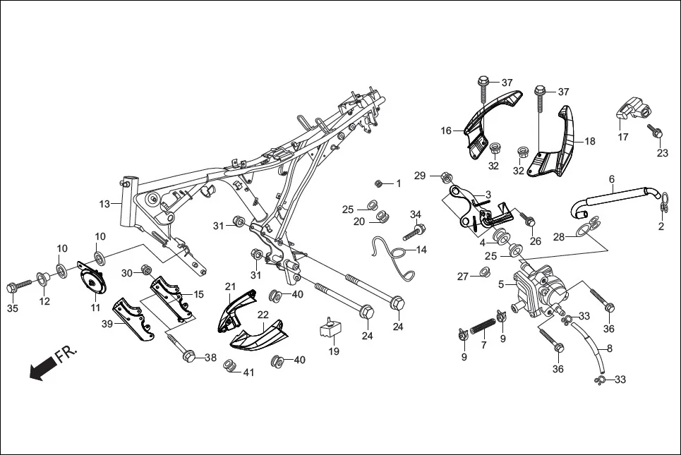 F-25 FRAME BODY/ASV/GRIP REAR diagram showing 90085-KTC-920