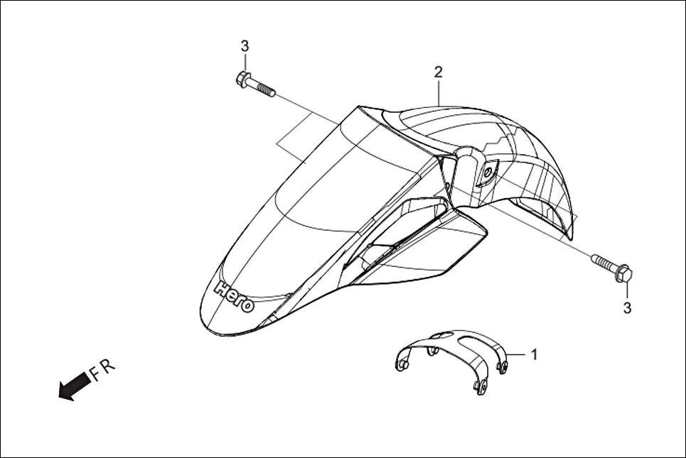F-6 FRONT FENDER diagram showing 61105-AAB-100R