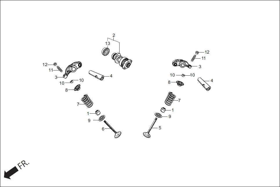 E-1C CYLN. &amp; CYLN HEAD (CAM SHAFT / VALVE)