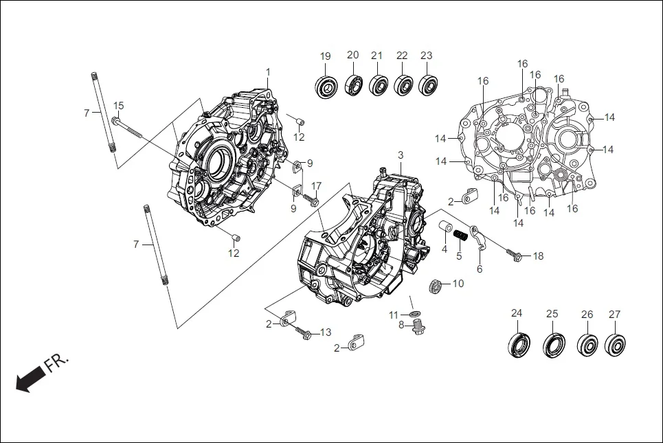 E-3B CRANK CASE &amp; COVER (CRANK CASE)