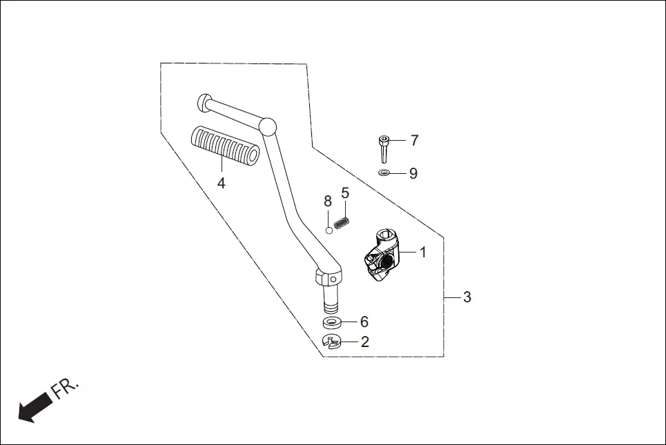 F-17A KICK STARTER diagram showing 96700-08040-00