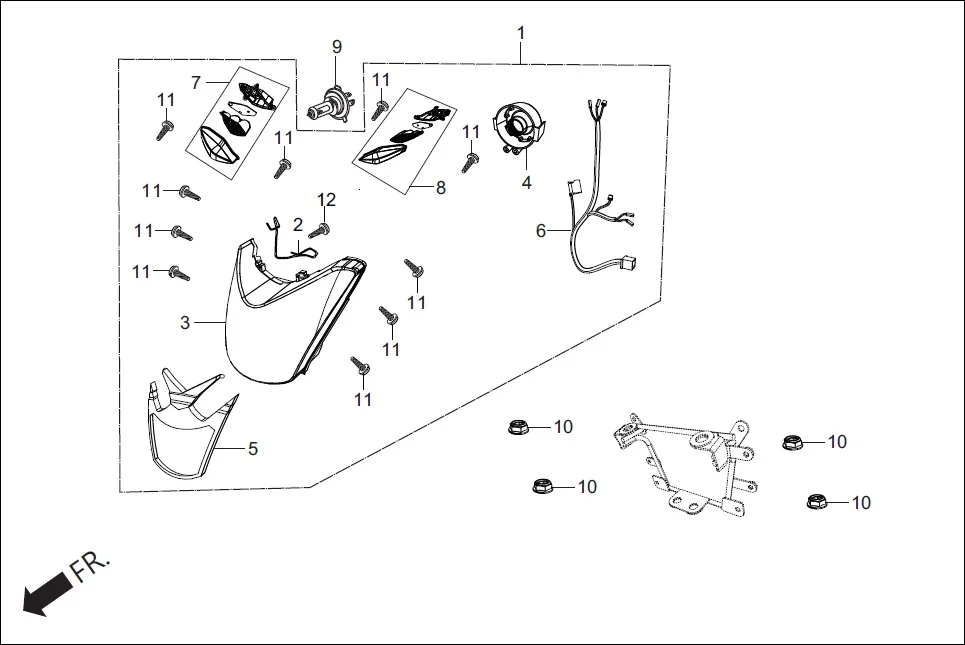 F-1 HEAD LIGHT diagram showing 94050-06000