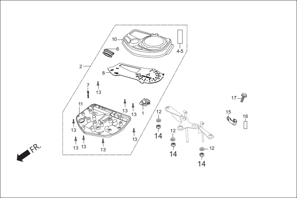 F-2-ABS SPEEDOMETER / CABLE diagram showing 90501-KRY-970