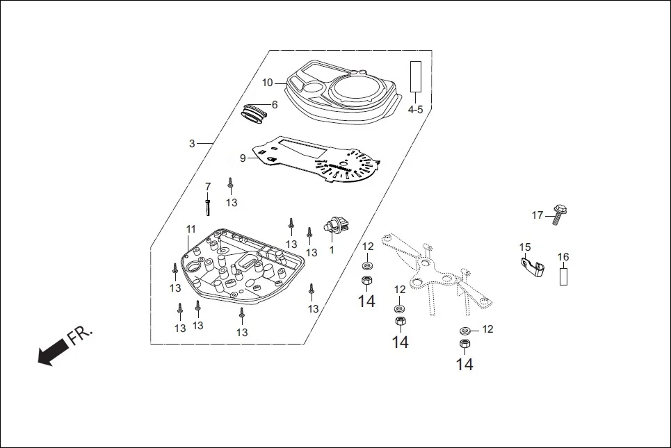 F-2-WO-ABS SPEEDOMETER / CABLE diagram showing 37100-AAB-A21