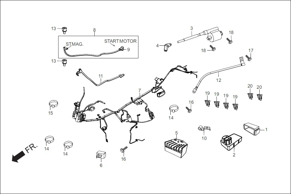 F-24-ABS ELECTRICALS (WIRE HARNESS/ START CABLES) diagram showing 95701-06014-00