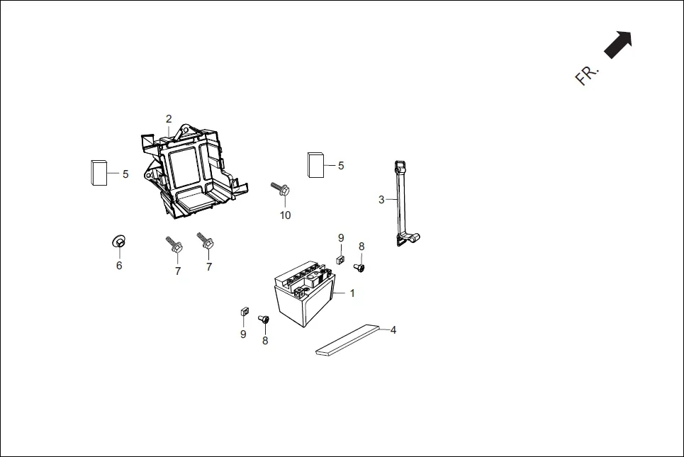 F-24B BATTERY ASSY. assembly diagram for Hero Xtreme 200R (June,2018)