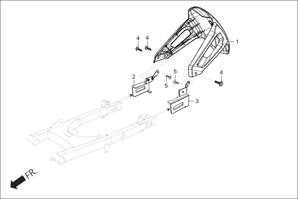 F-29A REAR HUGGER FENDER (OPTIONAL) diagram showing 80125-AAB-A00