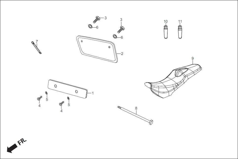 F-29 FR./RR. NUMBER PLATE / WIRE HELMET SET, COVER SEAT ASSY. (OPTIONAL) diagram showing 94101-05000