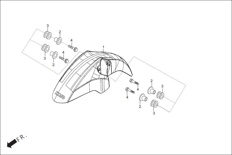 F-5 FRONT FENDER (ABS) diagram showing 95701-06022-00