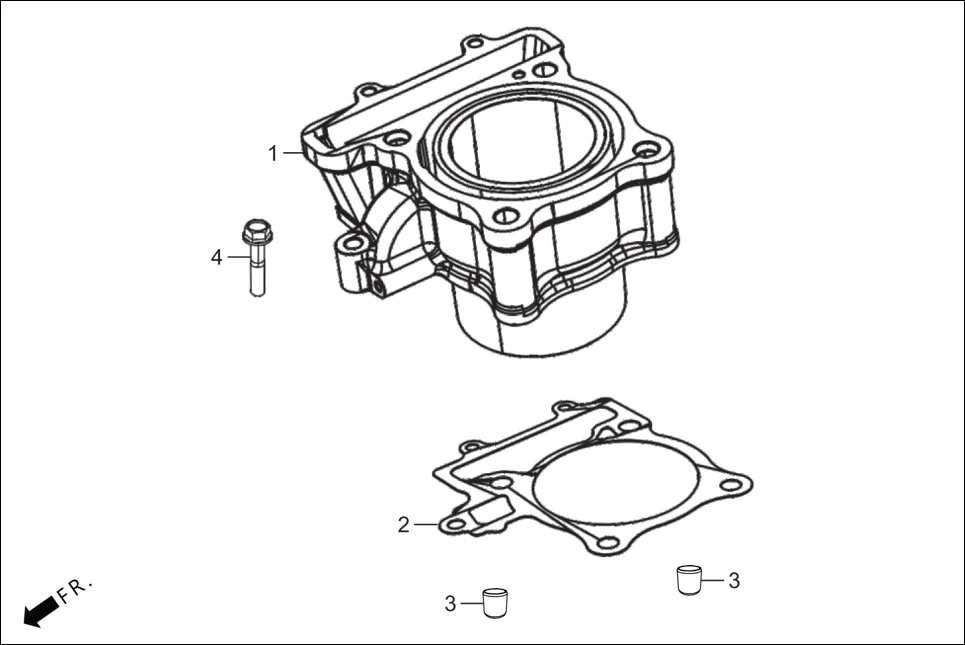E-1B CYLN. &amp; CYLN HEAD (CYLINDER)