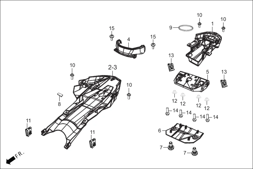 F-12 BODY COVER assembly diagram for Hero XTREME 250R(Mar., 2025)