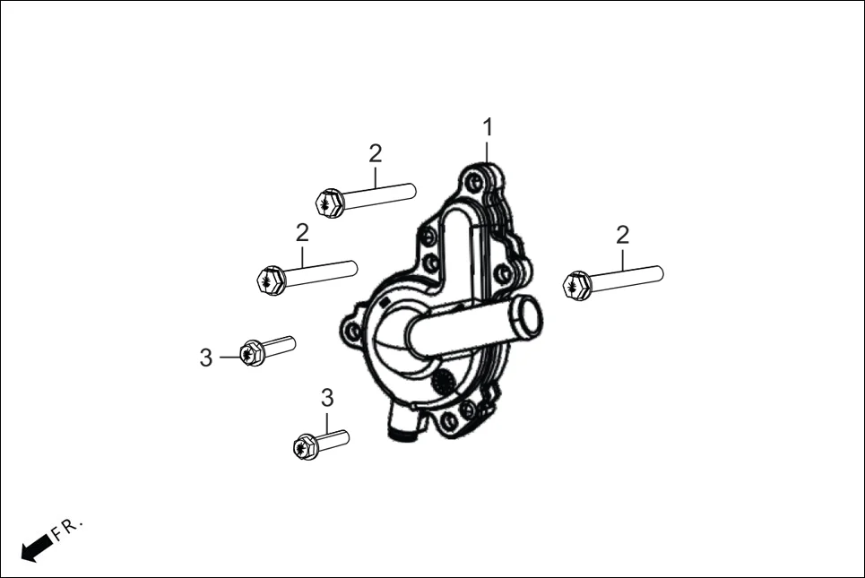 F-1C WATER PUMP assembly diagram for Hero XTREME 250R(Mar., 2025)