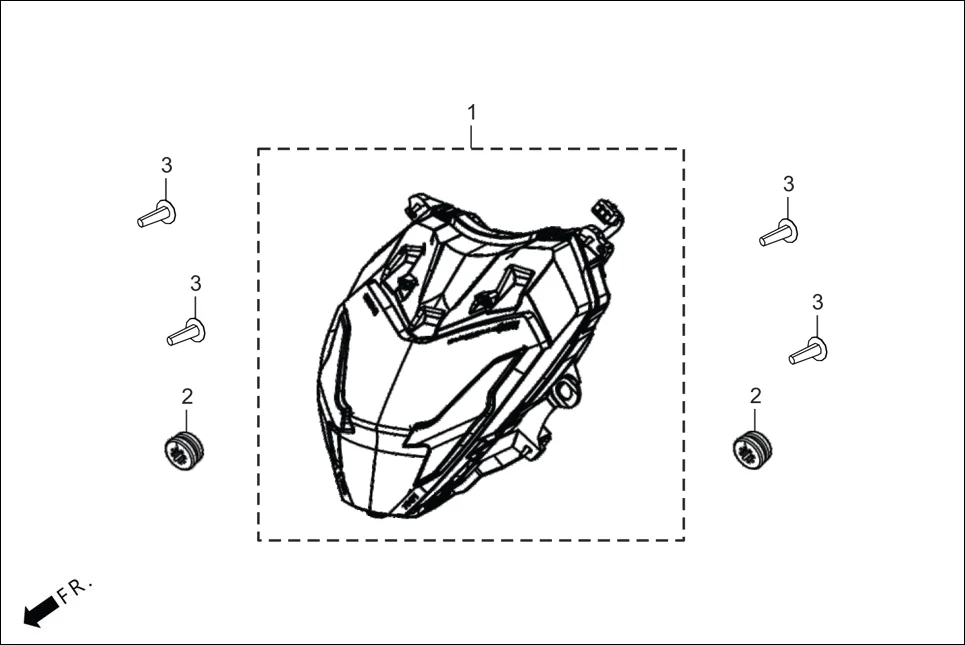 F-1 HEAD LIGHT diagram showing 77209-RAA-900