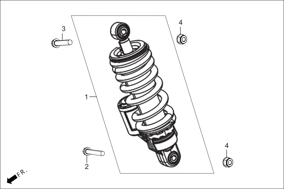 F-20 REAR CUSHION assembly diagram for Hero XTREME 250R(Mar., 2025)