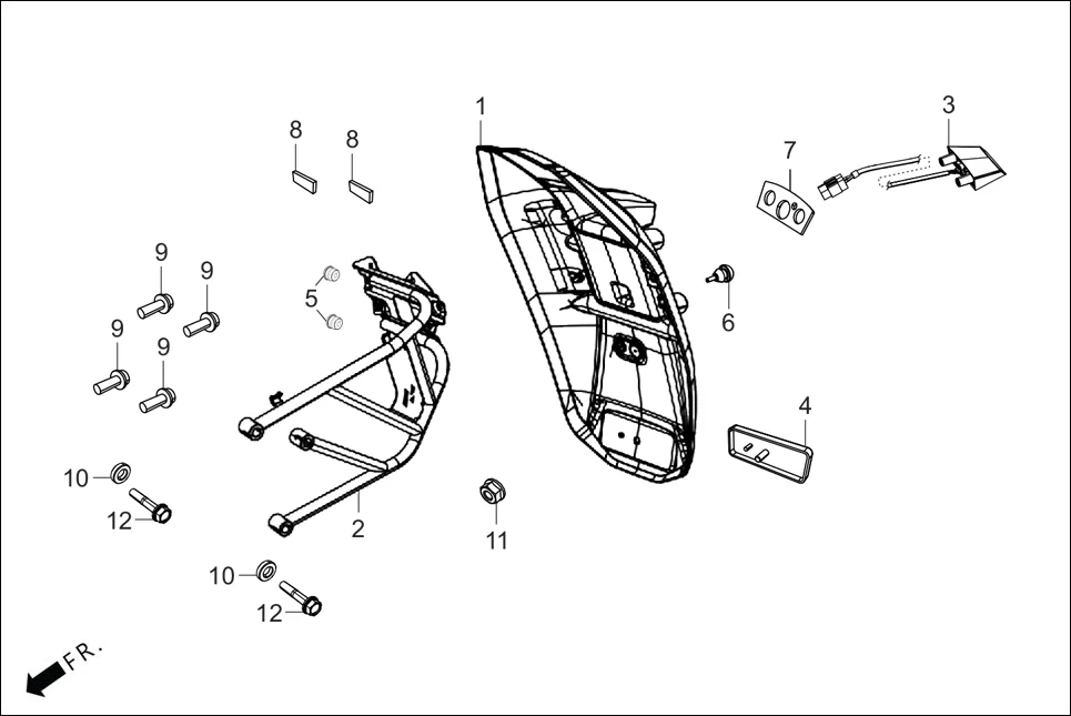 F-21 REAR FENDER assembly diagram for Hero XTREME 250R(Mar., 2025)
