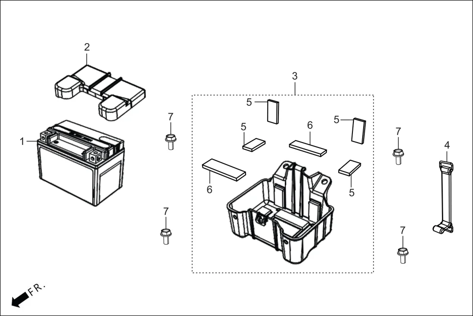 F-24A BATTERY ASSY. assembly diagram for Hero XTREME 250R(Mar., 2025)