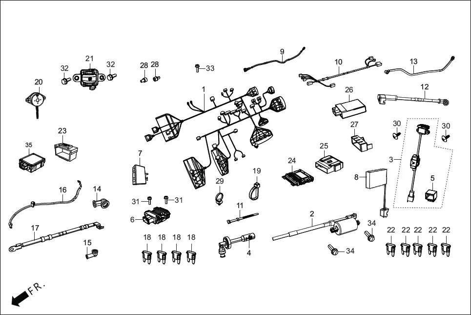 F-24 ELECTRICALS (WIRE HARNESS) diagram showing 91540-AAN-410