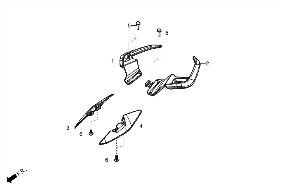 F-25A GRIP REAR assembly diagram for Hero XTREME 250R(Mar., 2025)