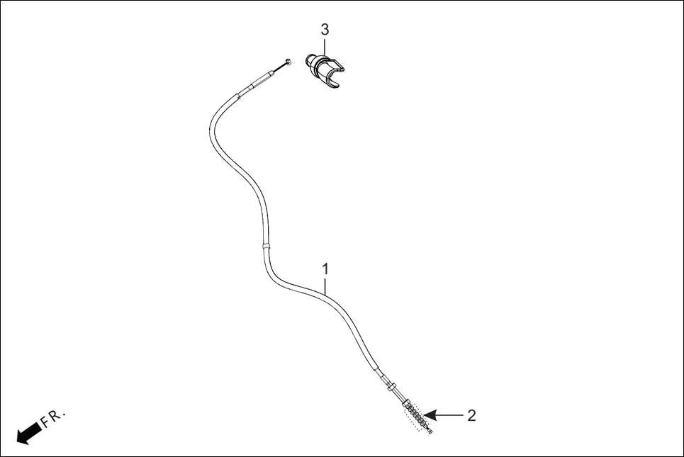 F-2A CONTROL CABLE (CLUTCH CABLE ASSY) assembly diagram for Hero XTREME 250R(Mar., 2025)