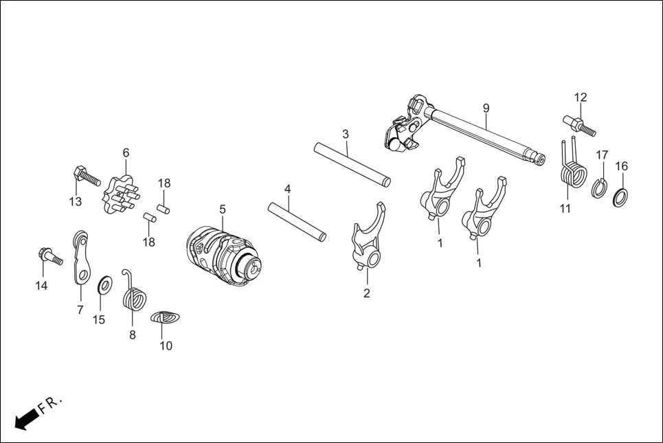 E-10 GEAR SHIFT(DRUM GEAR SHIFT)