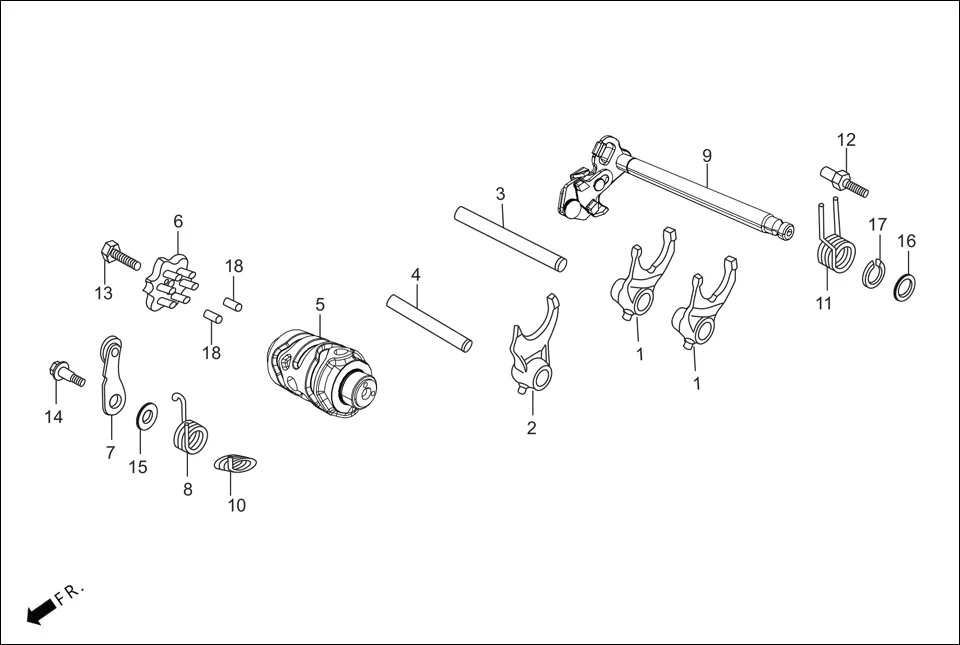 E-10 GEAR SHIFT (DRUM GEAR SHIFT)