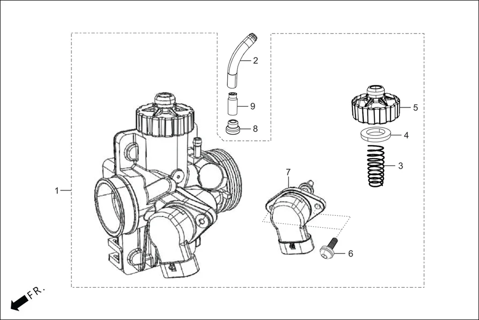 E-11-WO-CONNECT FUEL INJECTION(THROTTLE BODY ASSY.)