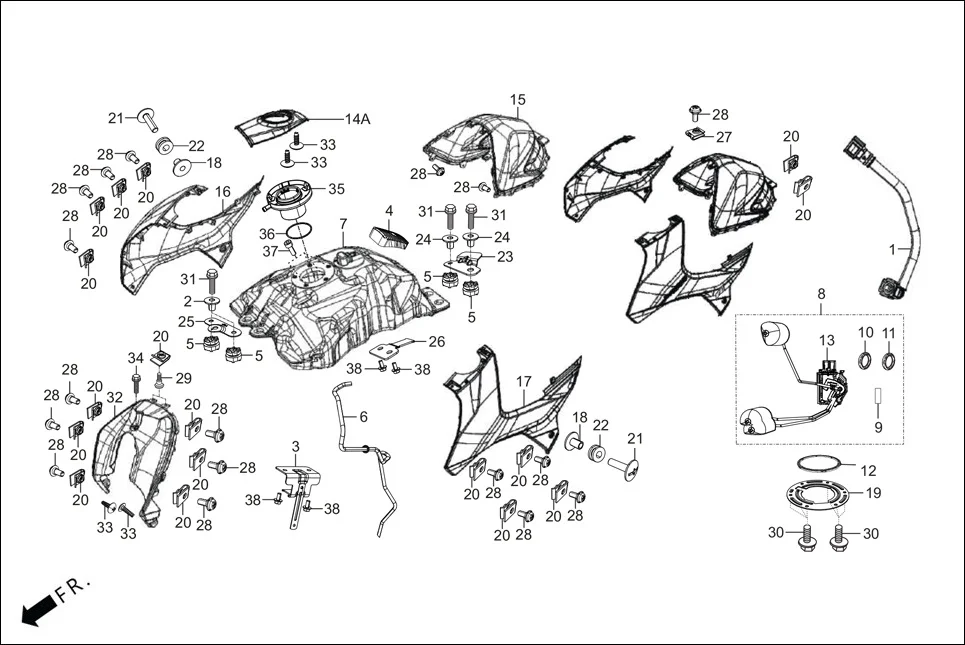 F-11-CONNECT FUEL TANK diagram showing 93903-34210