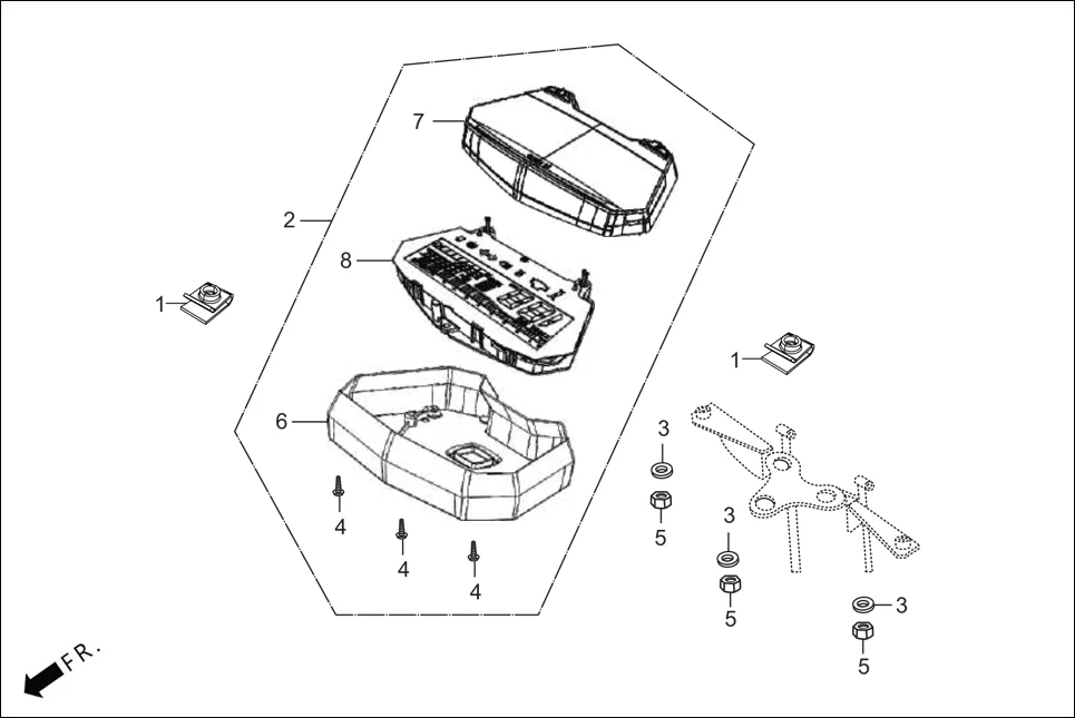 F-2-WO-CONNECT SPEEDOMETER / CABLE diagram showing 94103-06700
