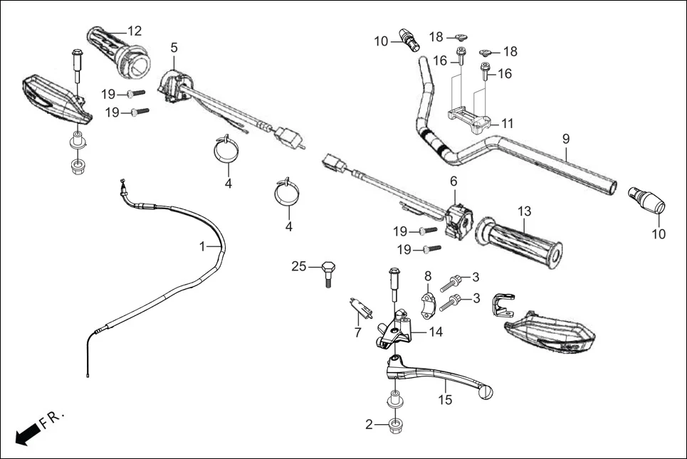 F-3B-WO-CONNECT HANDLE &amp; HNDL COVER(HANDLE LEVER / SWITCH/ CABLES) diagram showing 94050-06000