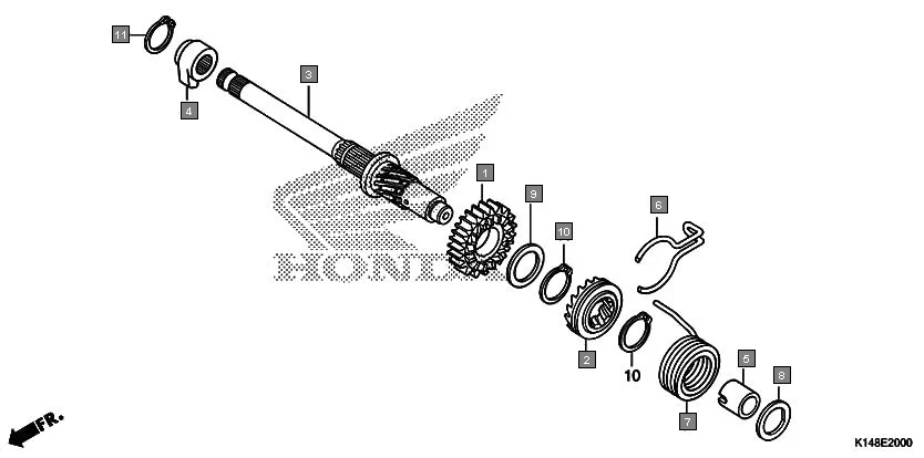 E-20 KICK STARTER SPINDLE