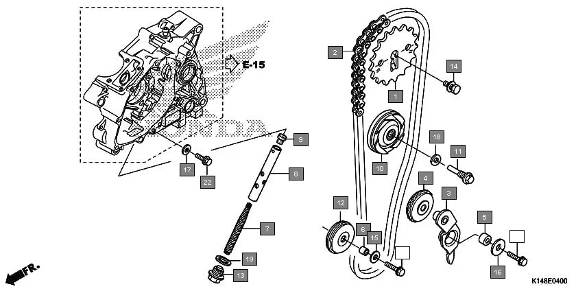 E-4 CAM CHAIN/TENSIONER