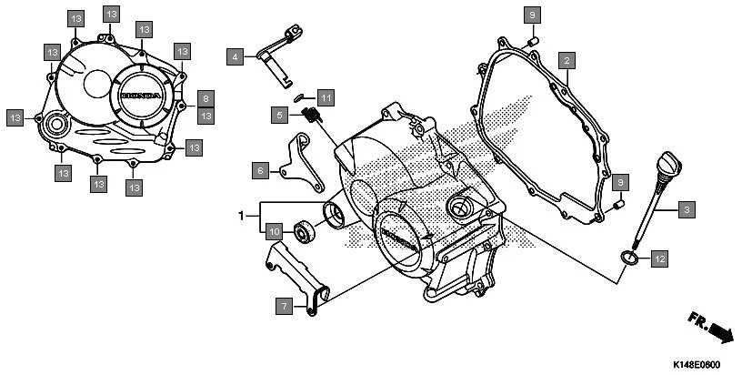 E-6 RIGHT CRANKCASE COVER