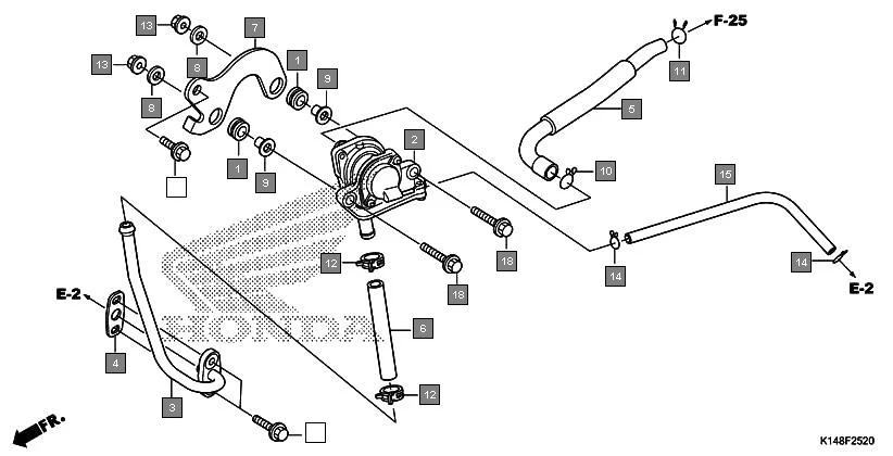 F-25-20 AIR SUCTION VALVE diagram showing 94050-06000