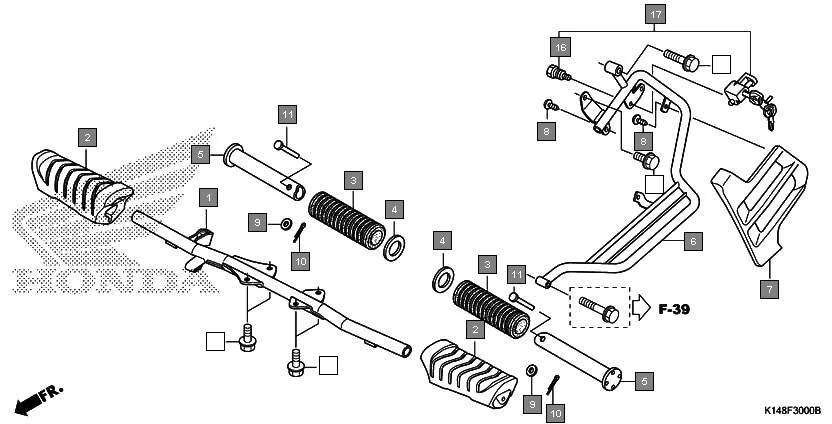 F-30 STEP assembly diagram for HONDA Dream Yuga CB110J