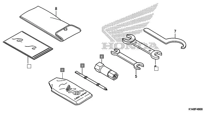 F-48 TOOLS assembly diagram for HONDA Dream Yuga CB110ME