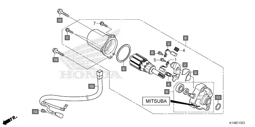 E-13-3 STARTER MOTOR(4)(MITSUBA)
