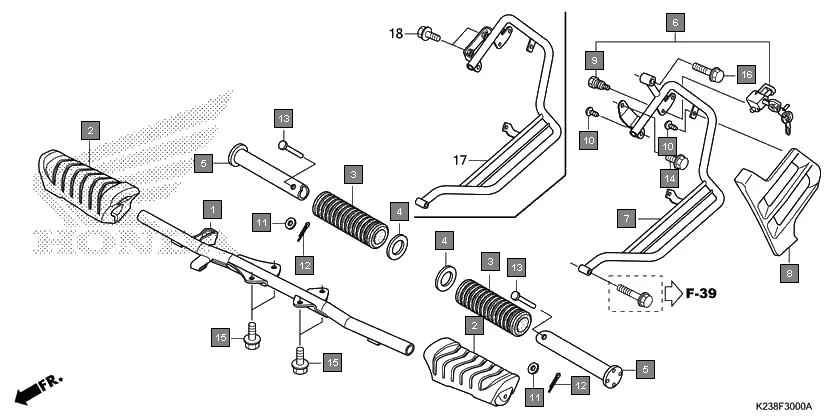 F-30 STEP assembly diagram for HONDA CD 110 Dream CB110C2MG