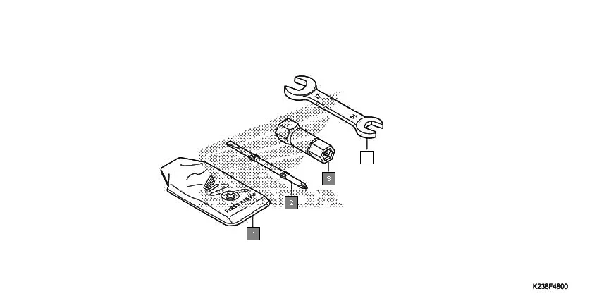 F-48 TOOLS assembly diagram for HONDA CD 110 Dream CB110C2MG