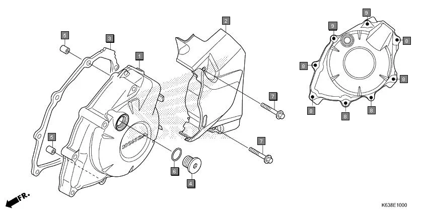 E-10 LEFT CRANKCASE COVER