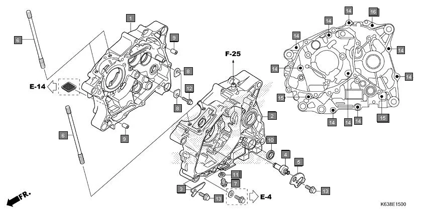E-15 CRANKCASE
