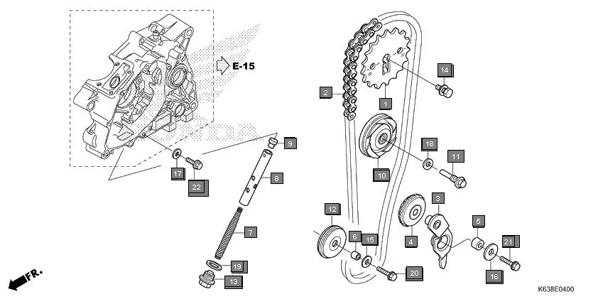 E-4 CAM CHAIN/TENSIONER