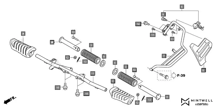 F-30 STEP assembly diagram for HONDA CD 110 Dream CB110C2K