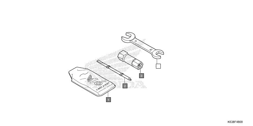 F-48 TOOLS assembly diagram for HONDA CD 110 Dream CB110C2K