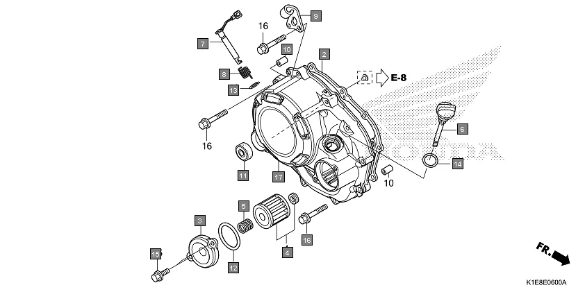 E-6 RIGHT CRANKCASE COVER