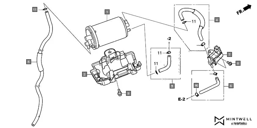 F-26 CANISTER assembly diagram for HONDA CD 110 Dream CB110CMDR