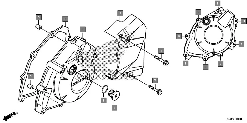 E-10 LEFT CRANKCASE COVER